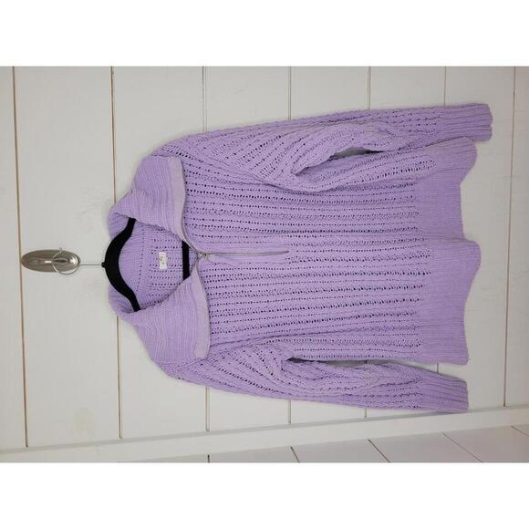 aerie Sweaters - Aerie small purple loose cable knit pullover sweater